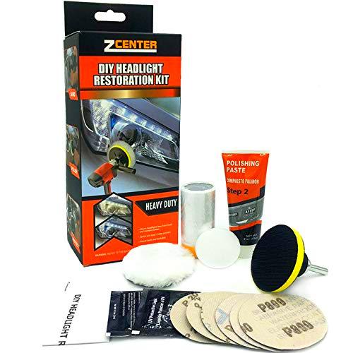 ZCENTER Kit de restauración de Faros de Automóviles pulir Faros Coche para Restaurar Faros turbios