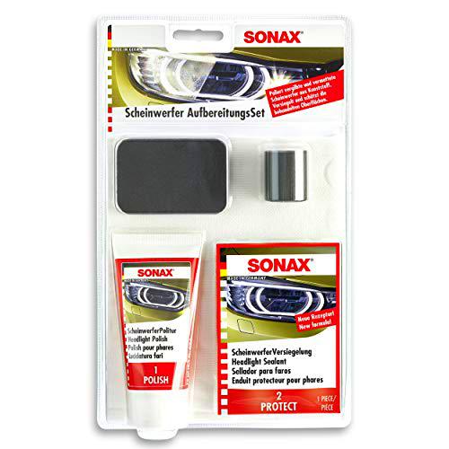 SONAX 04059410 Set de preparación para Faros, 89 ml