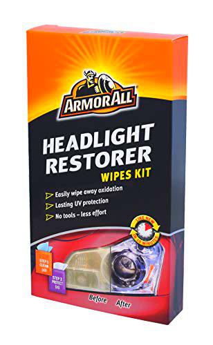 Armor All® - Kit de toallitas restauradoras de faros para el cuidado de tu coche en 10 minutos