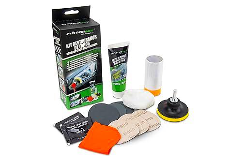 Motorkit Kit Restaura Faros, con Adaptador para Taladro